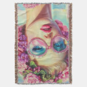 Tropischer Glamour Queen Decke (Vorderseite Vertikal)