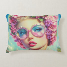 Tropischer Glamour Queen Dekokissen