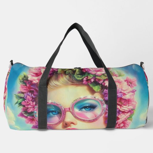 Tropischer Glamour Queen Duffle Bag (Vorderseite)