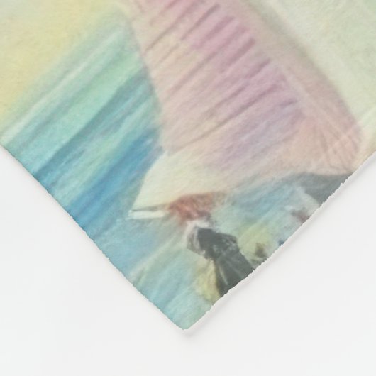 Tropischer Glamour Queen Fleecedecke (Ecke)