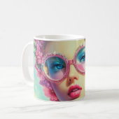 Tropischer Glamour Queen Kaffeetasse (Vorderseite Links)
