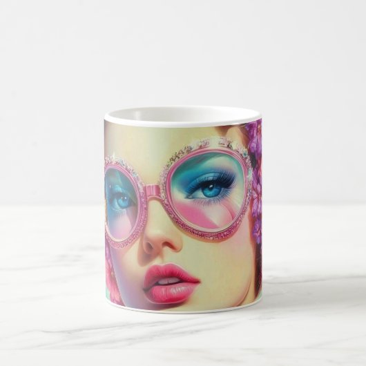 Tropischer Glamour Queen Kaffeetasse (Mittel)