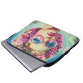 Tropischer Glamour Queen Laptopschutzhülle (Vorne Knopf)