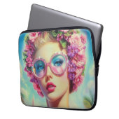 Tropischer Glamour Queen Laptopschutzhülle (Vorderseite Links)