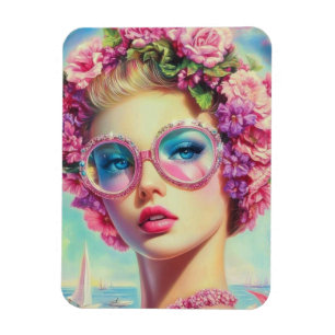 Tropischer Glamour Queen Magnet