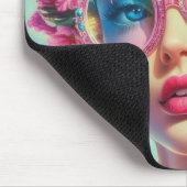 Tropischer Glamour Queen Mousepad (Ecke)