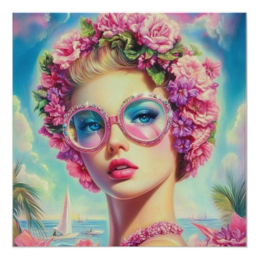 Tropischer Glamour Queen Poster (Vorderseite)