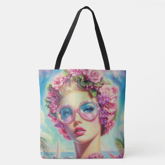 Tropischer Glamour Queen Tasche (Vorderseite)