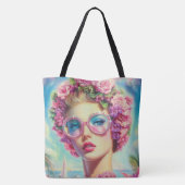 Tropischer Glamour Queen Tasche (Rückseite)