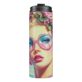 Tropischer Glamour Queen Thermosbecher