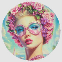 Tropischer Glamour-Sticker