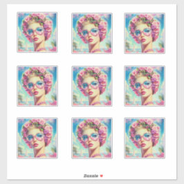 Tropischer Glamour-Sticker Aufkleber