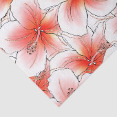 Tropischer Glitzer Hibiskus Hawaii Seidenpapier (Ausschnitt)