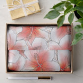 Tropischer Glitzer Hibiskus Hawaii Seidenpapier (Geschenk)