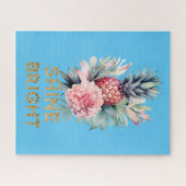 Tropischer Glitzer Shine Ananas Puzzle (Horizontal)