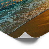 Tropischer Golden Hawaiian Beach Poster (Ecke)