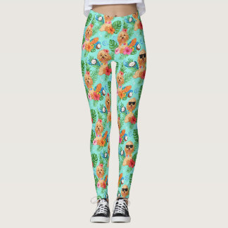 Tropischer Goldendoodle Strand-Vibes Leggings