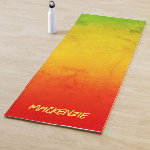 Tropischer Gradient Grunge mit Ihrem Namen Yogamatte