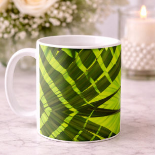 Tropischer grüner Blattbecher Naturinspirierter St Kaffeetasse