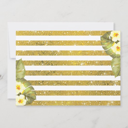 Tropischer Grüner Glitzer Ananas Geburtstag Dankeskarte (Rückseite)