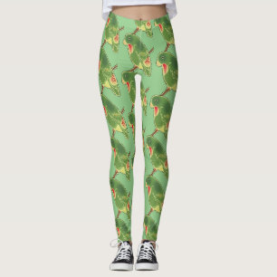 Tropischer grüner Parakeet Thunder_Cove Leggings