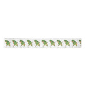 Tropischer grüner Parakeet Thunder_Cove Satinband (Vorderseite)