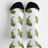 Tropischer Grüner Sittich Thunder_Cove Socken (Oben)