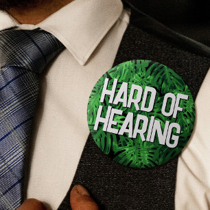 Tropischer Grünpalmendschungel Blätter schwer zu h Button