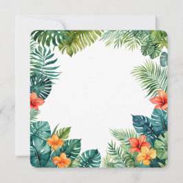Tropischer Grünrahmen PNG Botanischer Hintergrund Einladung