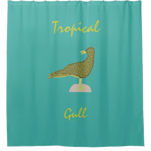 Tropischer Gull-Brown-Duschvorhang Duschvorhang (Vorderseite)