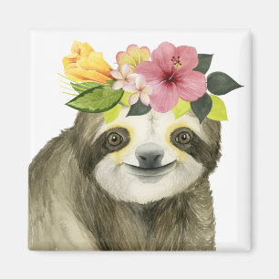 Tropischer Halo  Sweet Sloth Magnet