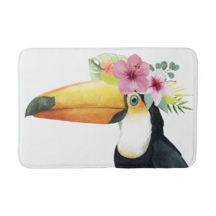 Tropischer Halo - Toucan Badematte