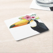 Tropischer Halo - Toucan Rechteckiger Pappuntersetzer (angewinkelt)