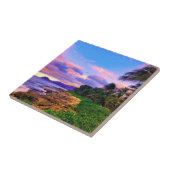 Tropischer Hawaii-Küste Sonnenuntergang Fliese (Seite)