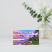 Tropischer Hawaii-Küste Sonnenuntergang Visitenkarte (Stehend Vorderseite)