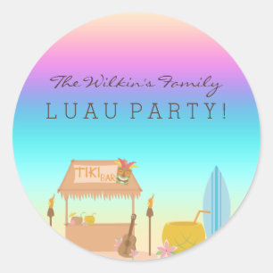Tropischer Hawaiian Luau Aufkleber