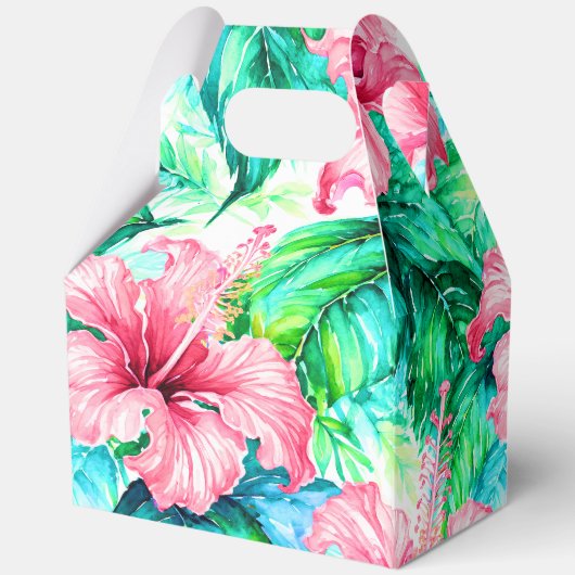 Tropischer hawaiianischer Ausdruck Geschenkschachtel (Rückseite)