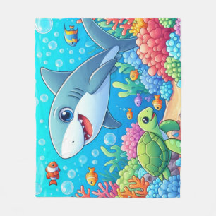Tropischer/Hawaiianischer farbenfroher Unterwasser Fleecedecke