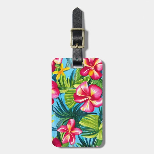 Tropischer Hawaiianischer Gepäcktag Gepäckanhänger (Vorderseite vertikal)