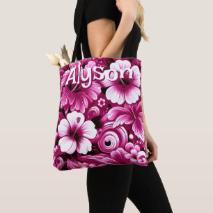 Tropischer hawaiianischer Hibiskus Rosa Personalis Tasche