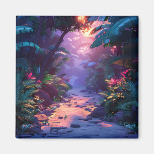 Tropischer hawaiianischer Wanderweg  Magnet