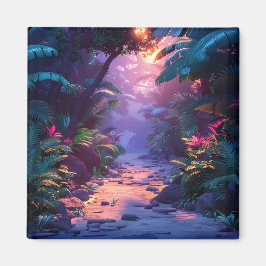 Tropischer hawaiianischer Wanderweg Magnet (Vorne)