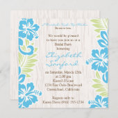 Tropischer hawaiischer Einladungs-Türkis Einladung (Vorne/Hinten)