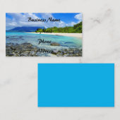 Tropischer hawaiischer felsiger Strand Visitenkarte (Vorne/Hinten)