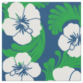Tropischer hawaiischer Hibiskus-blauer Retro mit Stoff (Nahaufnahme)