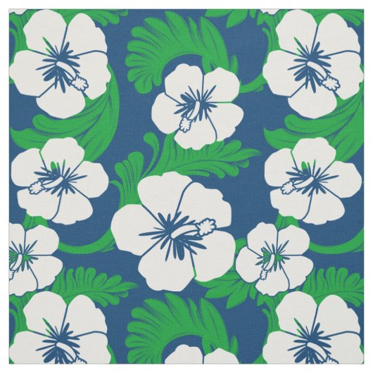 Tropischer hawaiischer Hibiskus-blauer Retro mit Stoff (Muster)