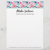 Tropischer hawaiischer Hibiskusu. Briefbogen (Vorderseite)