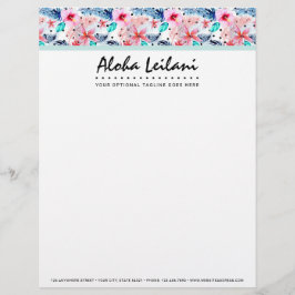 Tropischer hawaiischer Hibiskusu. Briefbogen