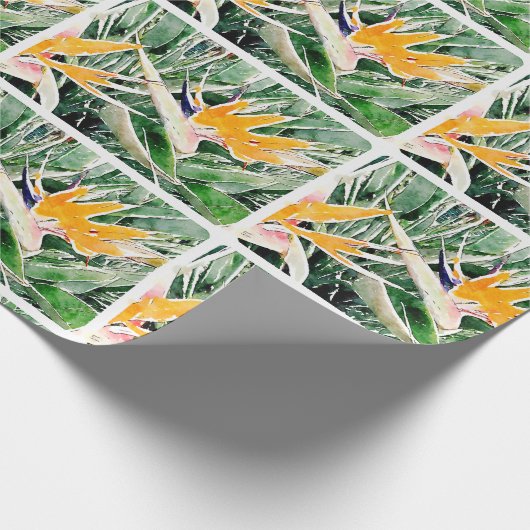 Tropischer hawaiischer Paradiesvogel Geschenkpapier (Ecke)