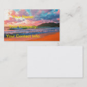 Tropischer hawaiischer Sonnenuntergang Visitenkarte (Vorne/Hinten)